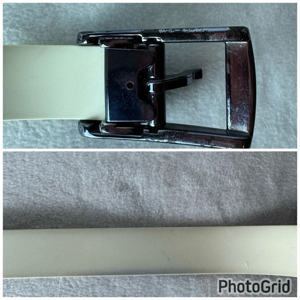 C4 Equestrian Belt Brindle Ridge Farms White Yellow Horse Adjustable READ